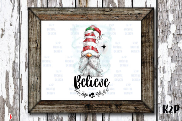 Believes Gnome Christmas Sublimation Illustrations