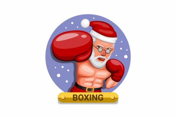 Boxer in Santa Costume Christmas Season