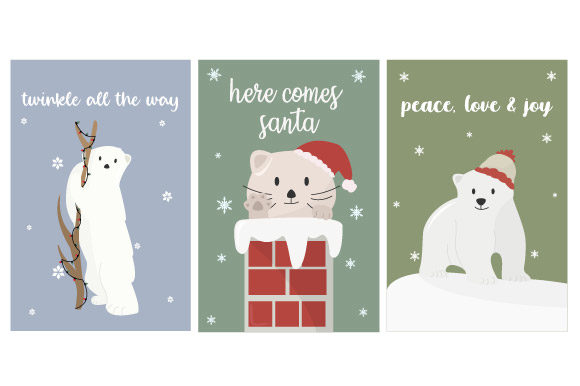 Christmas Card Cute Set