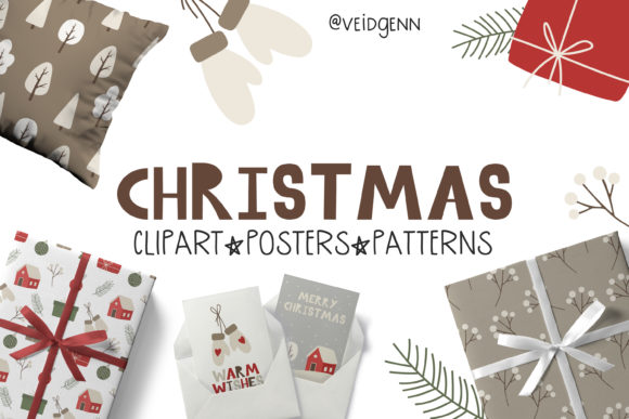 Christmas Clipart Set - 36 Elements