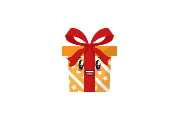 Christmas Cute Gift Box Vector