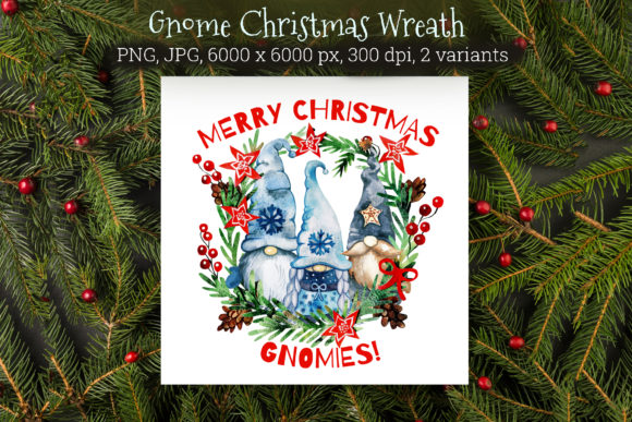 Christmas Gnomes Wreath