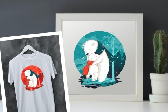 Christmas Joy with Happy Bear Family Illustrations