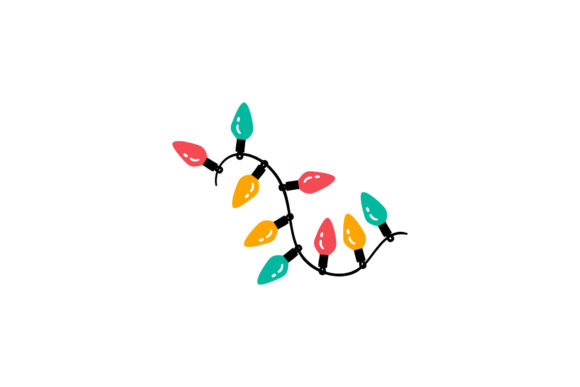 Christmas Light Decoration Asset Vector for Festive Branding