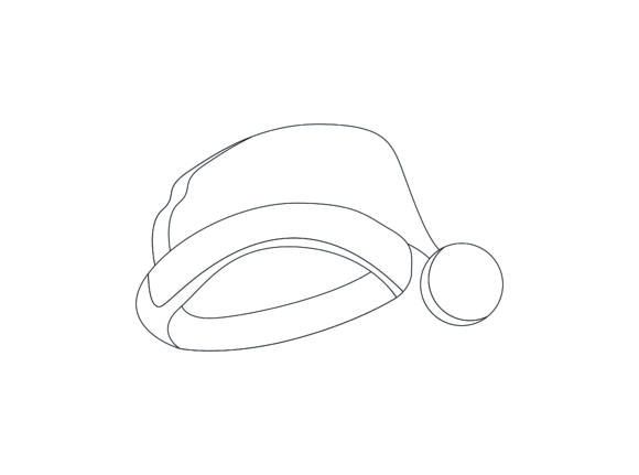 Christmas Santa Hat Outline Icon