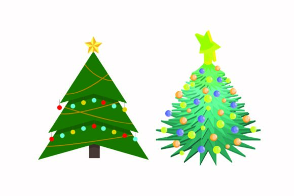 Christmas Tree Happy Party Illustration