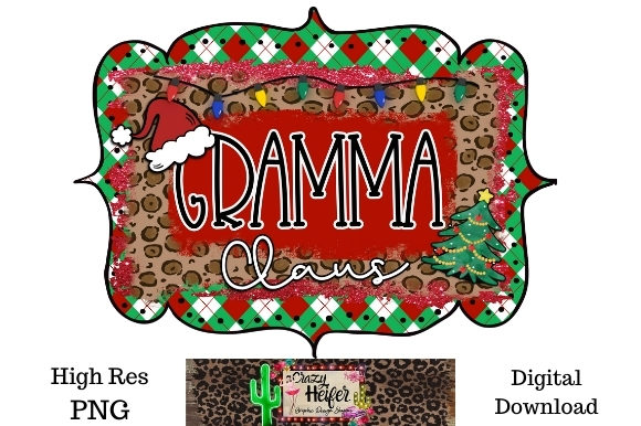 Gramma Claus Christmas Dye Sublimation Illustrations