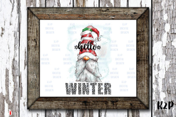 Hello Winter Merry Christmas Gnome Illustrations