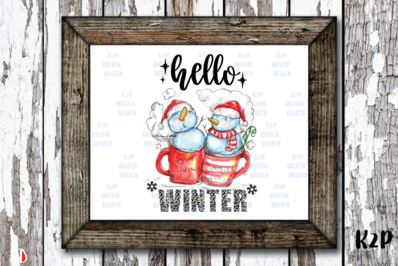 Hello Winter Merry Christmas Illustrations