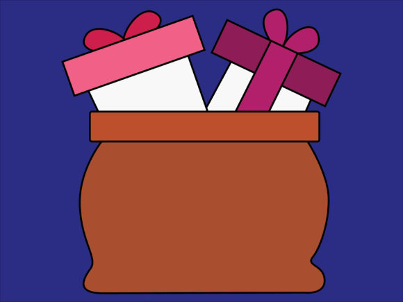 Illustration Christmas Gift Sack