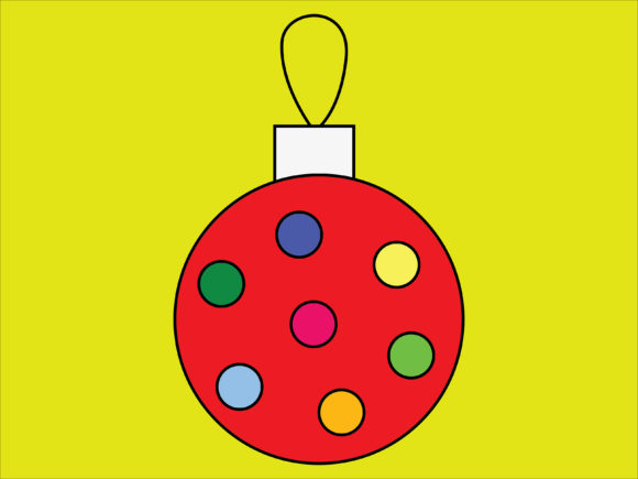 Illustration Christmas Ornament for Branding and Marketing