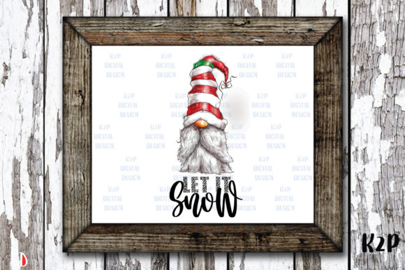 Let It Snow, Merry Christmas, Gnome Illustrations