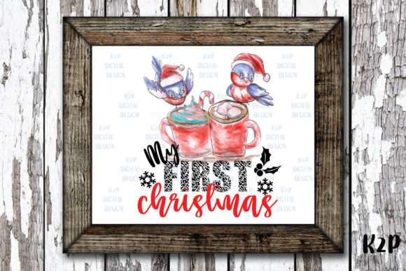 My First Christmas Cardinal Clipart Illustrations