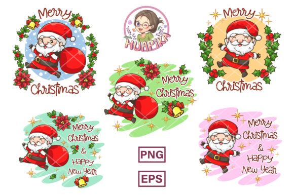 Santa Claus Merry Christmas Logo